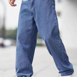 ASHTOM Men Loose High-Rise Low Distress Jeans-image-92