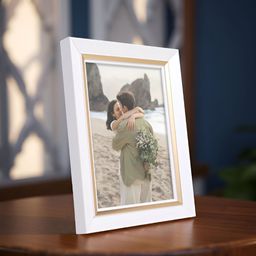 Golden Peacock White 1 Pieces MDF Table Photo Frames-51