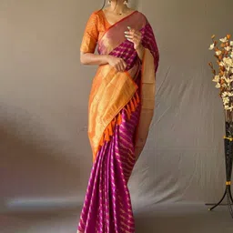 all about you Ethnic Motifs Woven Design Zari Pure Silk Patola Saree-image-98
