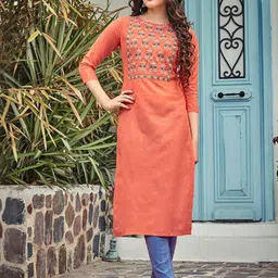 KURTIS Women Viscose Rayon Straight Kurtas-image-102