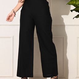 KALINI Women Cotton Flared Palazzos-image-45