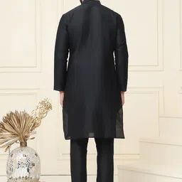 SOJANYA Men Regular Dupion Silk Kurta with Churidar image 5