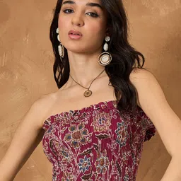 InWeave Printed Strapless Tube Crop Top-image-33