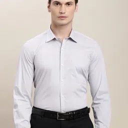 Turtle Classic Micro Checked Slim Fit Formal Shirt-image-19