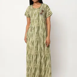 Juliet Printed Round Neck Maxi Nightdress-picture-10