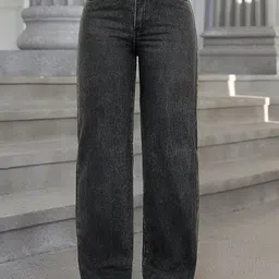 PLUS 91 Women Comfort Straight Fit High-Rise Low Distress Light Fade Stretchable Jeans-image-98