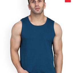SLOWLORIS Pack Of 2 Scoop Neck Bio-Wash Gym Innerwear Vests-picture-18