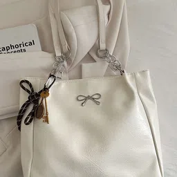 LULU & SKY Textured PU Shopper Tote Bag-14