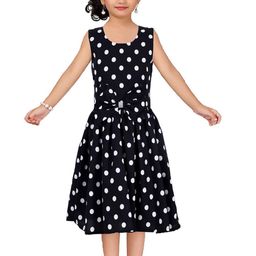 Wow Princess Polka Dot Crepe A-Line Dress-image-94