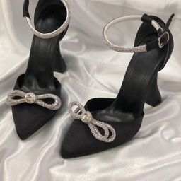 Qismat Party Stiletto Mules With Buckles-37