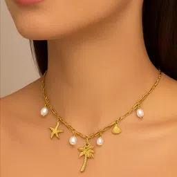 ISHTAARA Korean Stainless Steel Skin Friendly Necklace-picture-7