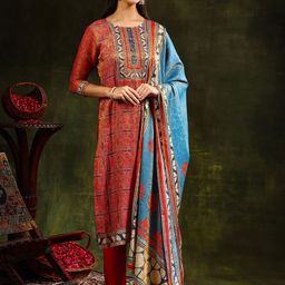 KALINI Embroidered Beads and Stones Pure Silk Kurta with Trouser & Dupatta-38