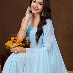 TASRIKA Gotta Patti Pure Crepe Saree With Blouse Piece-image-53