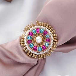 EVERSTYLISH Sanjoya Beads & Pearls Embroidered Adjustable Finger Ring-image-11