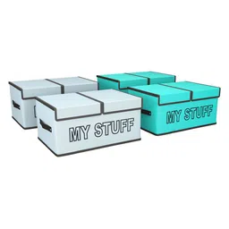 Kuber Industries Grey Set of 4 Regular Multi-Utility Organisers image 1