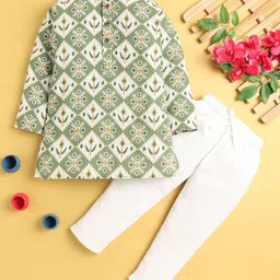 Jeetethnics Boys Ethnic Motifs Printed Regular Kurta with Pyjamas-7