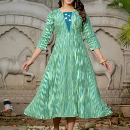 ARADHNA Women Ethnic Motifs Printed Thread Work Kurta-image-44