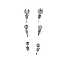 Sangria Set Of 3 Silver Plated Ball Circular Shaped Studs image 4
