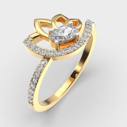 Jewelbox Refreshing Lotus Diamond Ring-image-89