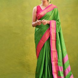 SILKWEAR Woven Design Zari Silk Cotton Kanjeevaram Saree-picture-31