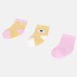 MINI KLUB Girls Pack of 3 Ankle-Length Socks-picture-47