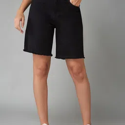 DOLCE CRUDO Women High-Rise Regular Fit Shorts-picture-9