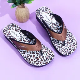 Lotusfeet Women Printed T-Strap Flats with Bows-image-76