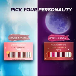 Coloressence Set Of 5 Waterproof Liquid Lipstick- 5 ml Each- Dusk To Dawn image 3