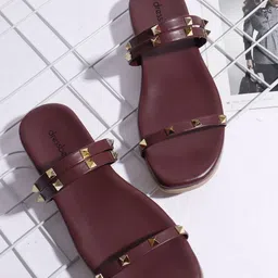 DressBerry Women Ethnic Open Toe Flats-image-87