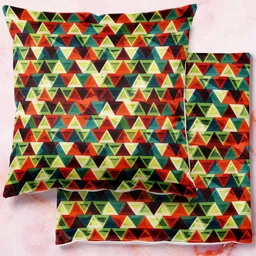 ArtzFolio Multicoloured Set of 2 Square Cushion Covers-22