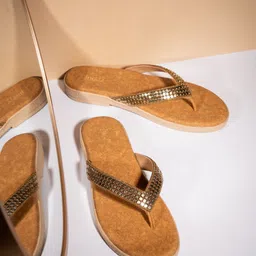 Inc 5 Women Embellished T-Strap Flats-image-64