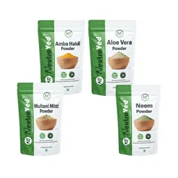NeutraVed Set Of 4 Multani Mitti, Neem, Amba Haldi, Aloe Vera Face Powder Mask- 100 g Each-16