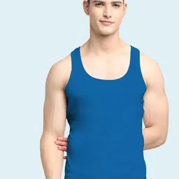 Friskers Men Solid Round Neck Cotton Gym Innerwear Vests-image-42
