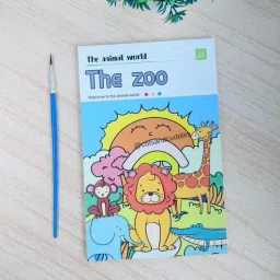 Zoo Theme Water Colourbook as Birthday Return Gifts for Kids Pack of 1-image-27
