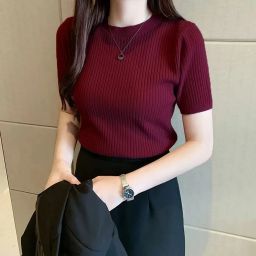 Casual Regular Sleeves Solid Women Maroon Top-image-13