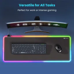 Portronics Comfipad Glow Gaming Mouse Pad, RGB Lights, Non-Slip Base, Large Desk Mat, Mousepad image 4