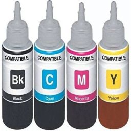 Ang Refill Ink for Use in 5525 Multi Color Ink 100 ML Each Bottle Tri-Color Ink Cartridge-1