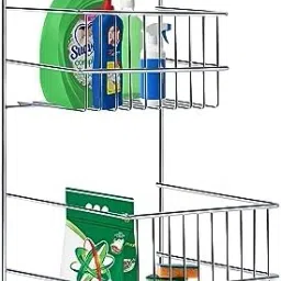 Utensil Kitchen Rack Wall Mounted Detergent Holder/ Multi Purpose Shelves/ BathRoom Corner Rack Steel-picture-5