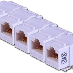 MX UTP Cat6A Keystone Jack 180� Coupler Female LAN F/F Plug (Pack of 5) Lan Adapter-15