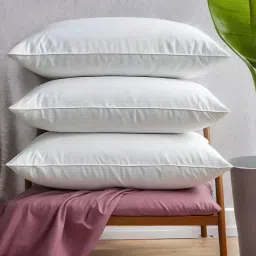 LUXURY Polyester Fibre Solid Sleeping Pillow Pack of 3-image-97