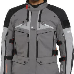 Nirvik V2 Two Layered with Chest, Back, Shoulder & Elbow Armours and Rain Jacket Riding Protective Jacket-image-19