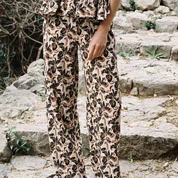 LULU & SKY Women Camouflage Printed Loose Fit High-Rise Trousers-image-50