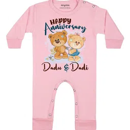Arvesa Happy Anniversay Dadu & Dadi Printed Bodysuit-picture-26
