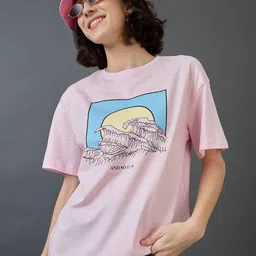 Mast & Harbour Women Printed T-shirt-picture-31