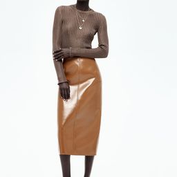H&M Coated Pencil Skirt-image-57