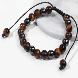 PIXFLIK Men Artificial Beaded Elasticated Bracelet-image-24