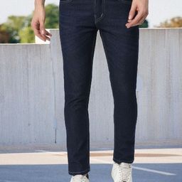 ANGERHOOD Men Relaxed Fit Mid-Rise Mildly Distressed Light Fade Jeans-image-56