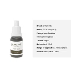 GOOCHIE Latest 10ml Micro-Pigment For Eyebrow Micro Blading PMU G506 Misty Gray image 4