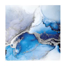 RANDOM Blue & White Abstract Canvas Wall Art-picture-5