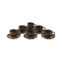 CDI Brown Handcrafted and Hand Painted Textured Ceramic Glossy Mugs Set of Cups and Mugs-21